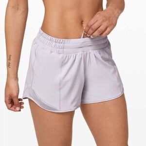Lululemon Hotty Hot Short 10 II *Long 4" Silver Lilac Purple